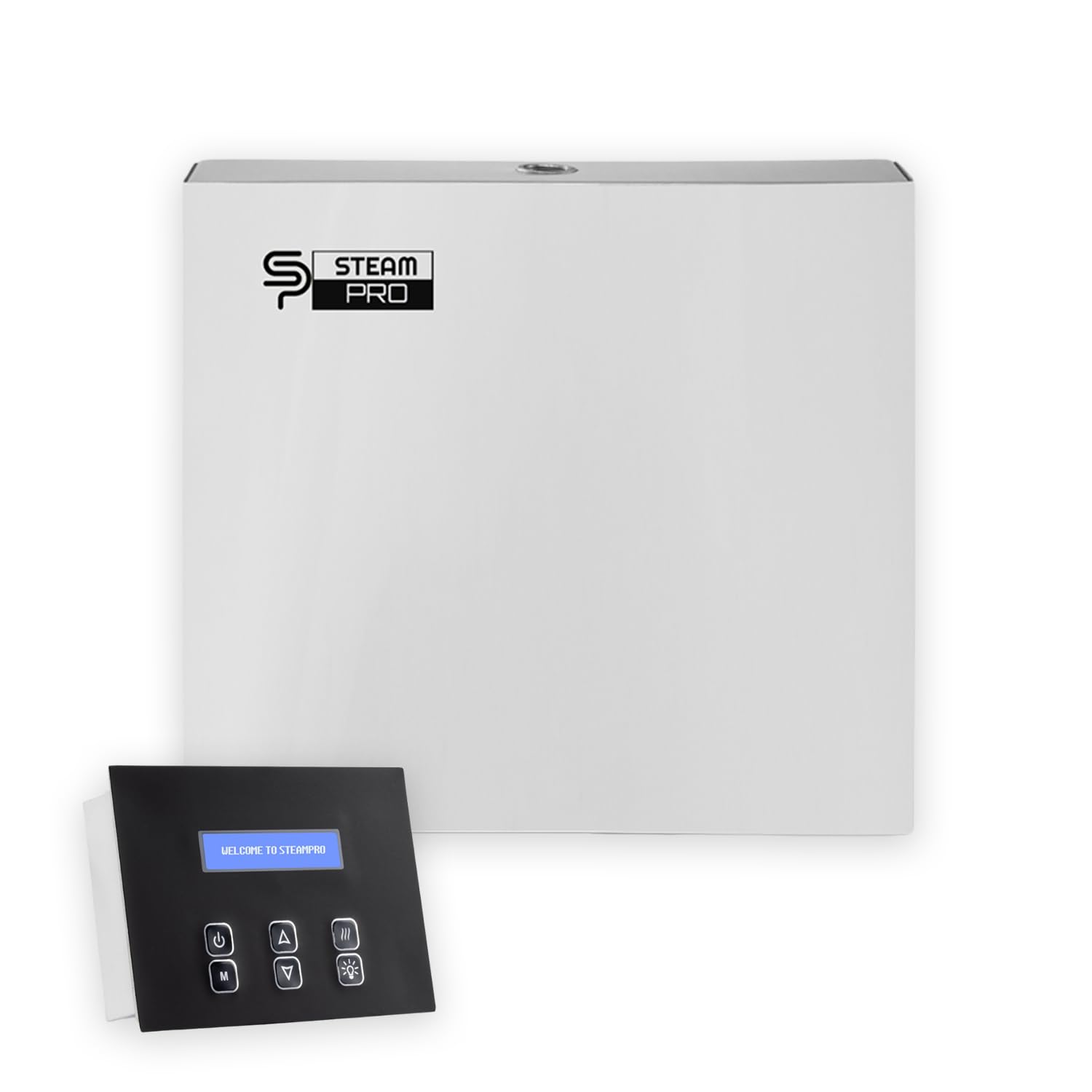 STEAMPRO Smart Home Compact STEAM Generator 6kW (SINGLE/1-PHASE) with Low Volt in-Shower ON/Off Switch Made for Regular USE, STEAM in Under 30 Seconds