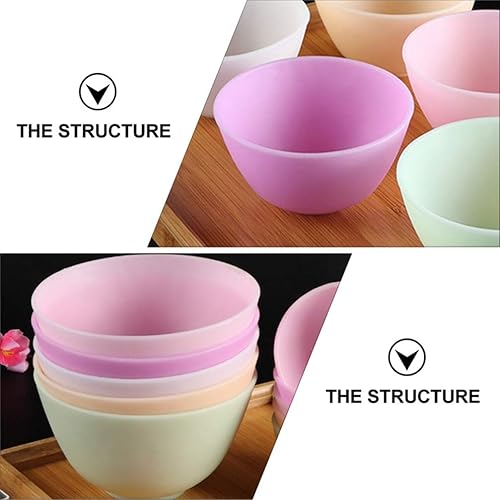 Miniatura 2 de Healifty Cuenco de silicona para mezclar la cara, 3 unidades, herramienta cosmética de belleza para el hogar, salón de belleza, spa, aplicador de