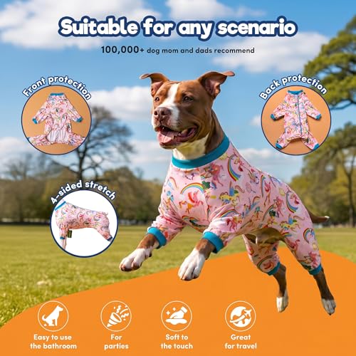 Pijama para perro grande LovinPet 3XL Rainbow Rosa miniatura 3