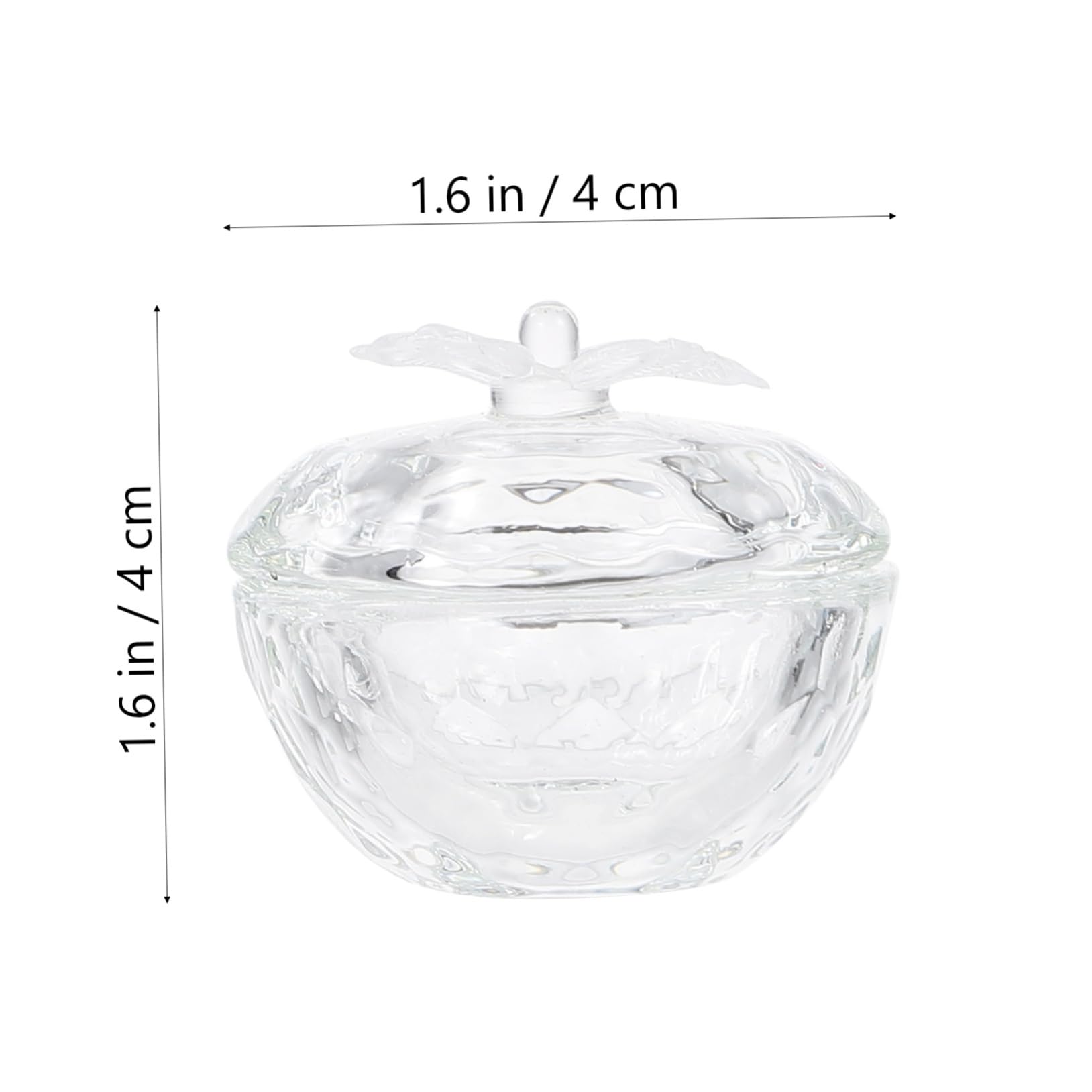 CALLARON Nail Pen Wash Cup 6pcs Crystal Nail Cups for Manicure Pedicure Mini Acrylic Container
