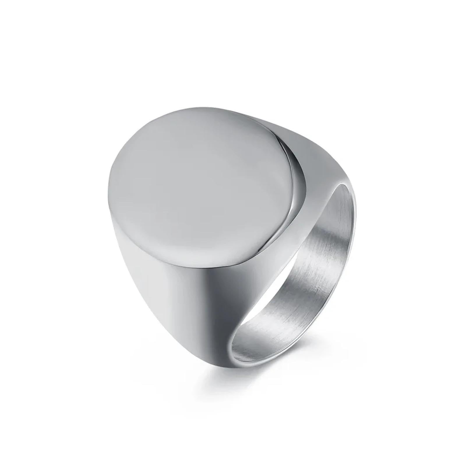 Ring Ringe Damen Bijouterie Herren Schlichter Großer Glänzender Siegelring, Großer Stilvoller High-End-Handschmuck Im Kalten Stil Für Herren