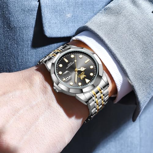 Image of OPK Watches for Men Diamond Roman Analog Mens Watches Waterproof Large Stainless Steel Men Wrist Watch Business Father Gift Watch