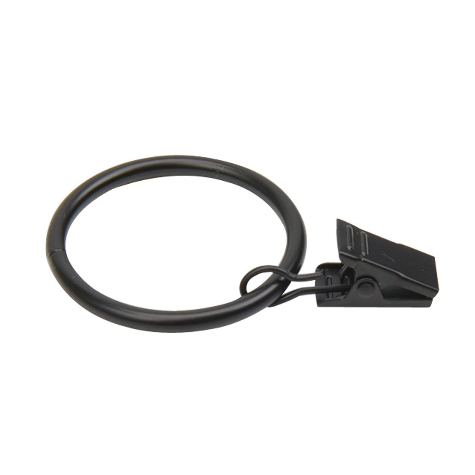 Anelli per Tende 20 Pezzi Anello per Tende Resistenti con Clip in Metallo Accessori per Tende da Doccia Anello Anello Gancio per Tende Vintage (Nero Opaco) Anelli per Tende (Dimensioni : 1,5 Pollici