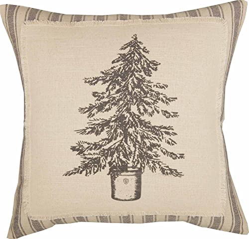 Piperclassicssketchedtreethrowpillowcover18lx18wprintedchristmastreegraycreamtickingstripeaccentpillowfarmhouseholidayseasonaldecor  Urban Country Home Decor Piper classics sketched tree throw pillow cover 18 l x 18 w printed christmas tree gray cream ticking stripe accent pillow farmhouse holiday seasonal decor  urban country home decor