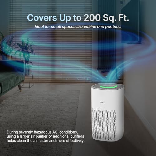 Image of Qubo Smart Air Purifier Q200 for Home by Hero Group | Upto 200 Sq Ft | 99.99% Allergen Removal | HEPA H13 | 9000 Hrs Filter Life | App & Voice Control | Energy Saving | Ultra-Quiet BLDC Motor