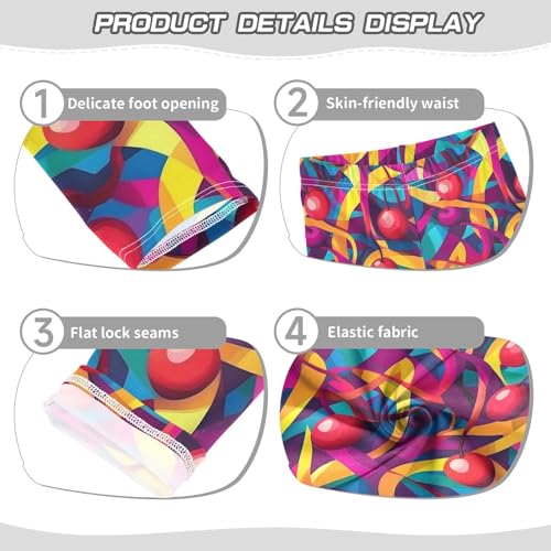 KLL Cherry Illustration Toddler Baby Girl Legging Comfortable High Waisted Leg Yoga Pants Running3