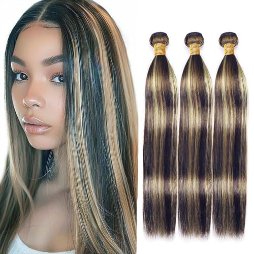 Highlight Bundles Human Hair P1B27 Blonde Straight...