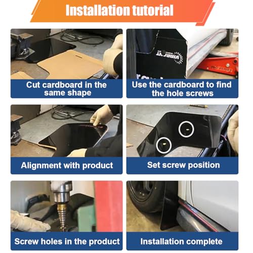 Image of ZIMISI 4PCS Universal Car Mud Flaps, Bendable Splash Guards with Fastener Rivet Clips, Flexible Truck Front & Rear Mudguard, Car Exterior Dirty Fenders Accessories for Pickup, SUV (Black)