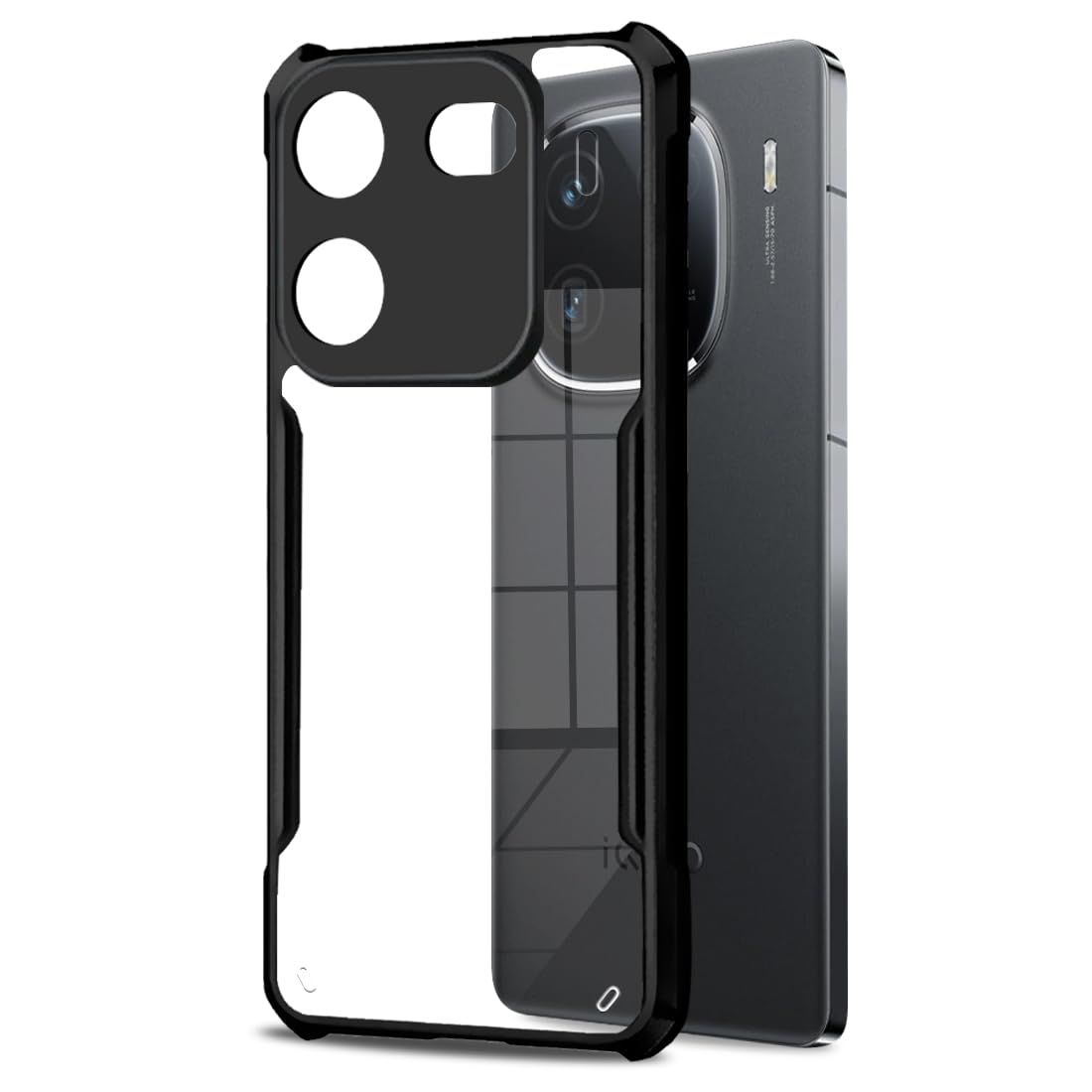 Fashionury Ultra-Hybrid Crystal Clear Back Cover Case for IQOO 12 5G | Total Camera Protection | Shockproof Design | Transparent Back (PC & TPU) IQOO 12 5G (Black Bumper) (B0CR88ZP5D) Amazon Price History, Amazon Price Tracker