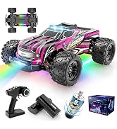 Hosim 1:14 Op afstand bestuurde auto met gekleurde lichten, RC offroad vrachtwagen 40+ km/h, 4WD speelgoedauto ...