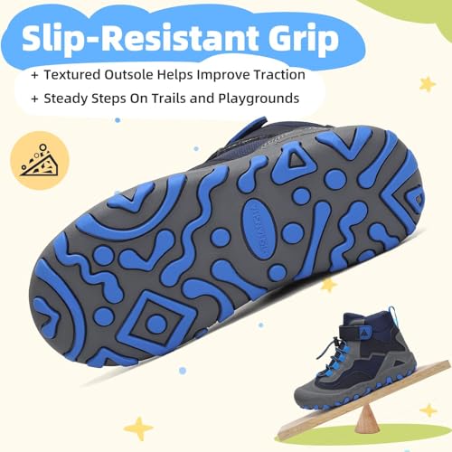 Image of Mishansha Kids Water Resistant Hiking Boots, Boys Girls Anti Collision Anti-Skid Athletic Outdoor Ankle Adventure Trekking Shoes