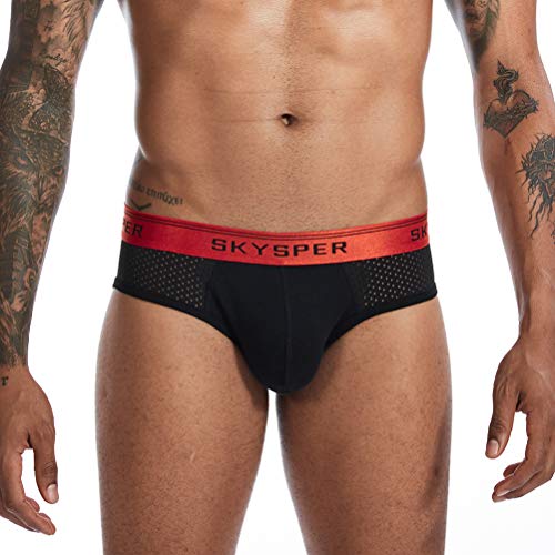 SKYSPER Men's Jockstrap Breathable Mesh Gym Underwear, Workout Athletic Supporter Jock Straps