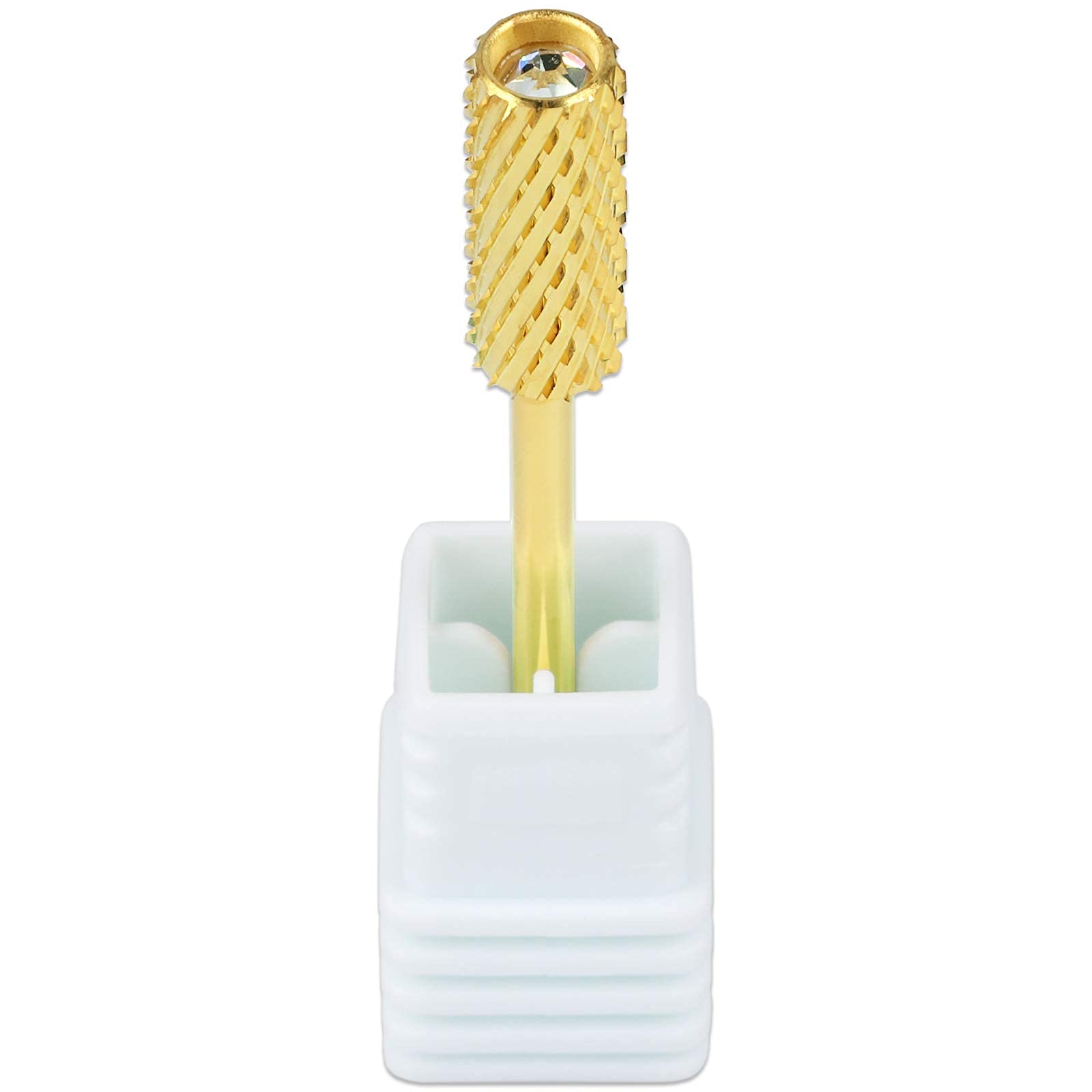 USA PANA Professional 3/32" Shank Size - Crystal Top Small or Large Barrel Carbide Bit - Nail Drill Bit for Dremel Machine (Gold, Silver - 4XC to