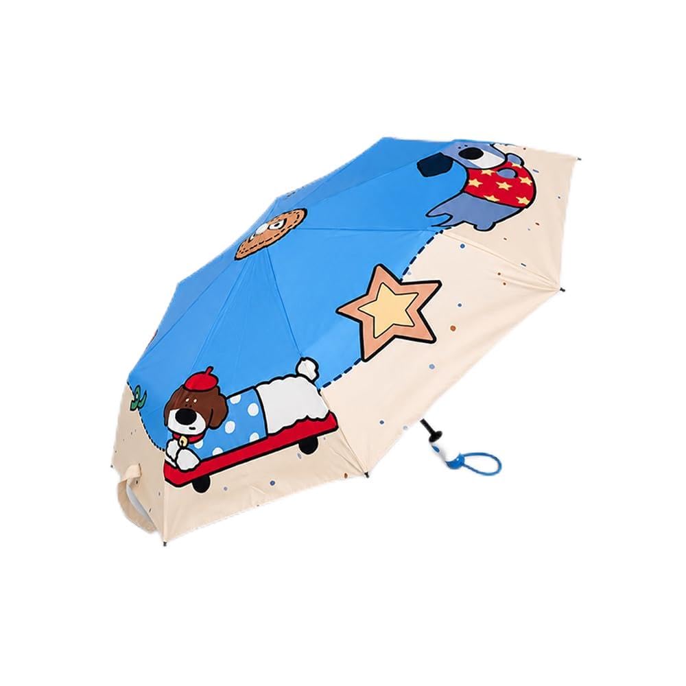 Little Surprise Box, 3 Fold White Puppy & Apple Auto Open & Close Rain & Sun Umbrella-image-25
