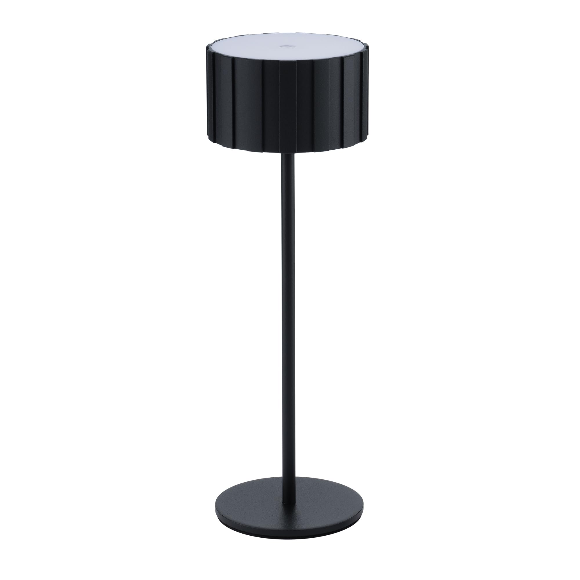 Cog LED Lampe de bureau rechargeable sans fil USB-C 5200 mAh avec 3 températures de couleur 2700 K-3000 K-3500 K et touche marche/arrêt du bout des doigts avec variateur d'intensité Noir