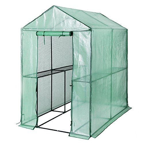 Songmics Foliengewächshaus mit 130 g/m² PE 120 x 186 x 190 cm...
