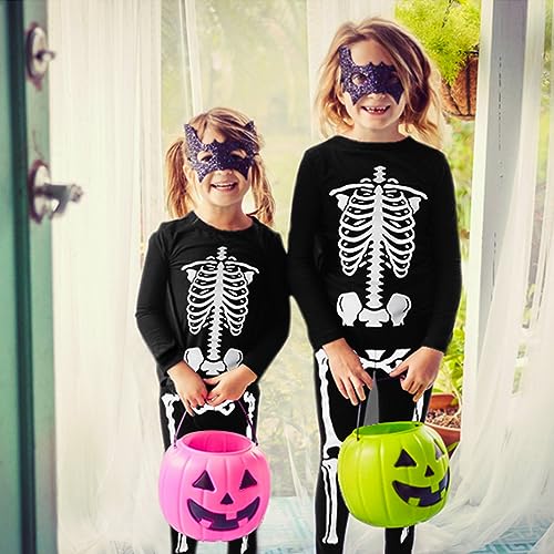 Tphon Boys Halloween Pajamas Sets Toddler Kids Pjs Glow in Dark Skull Sleepwear 2 Piece Snug Fit Cotton Pajama Set4