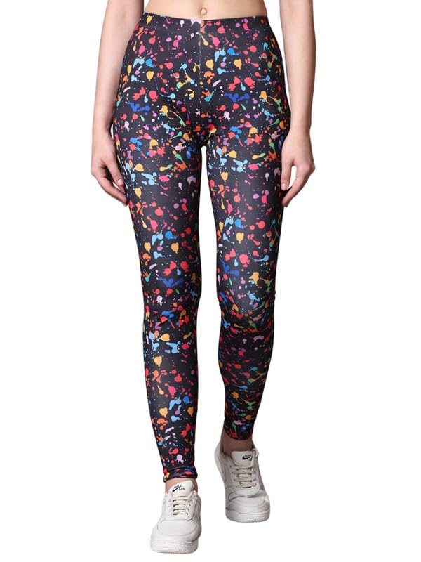 Image of DTR FASHION Women's Black Stretchable Cotton Blend Casual Jegging