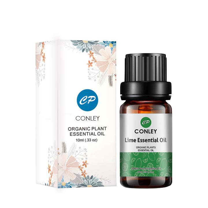 CONLEY Lime Essential Oil for Stress Relief, Sleep & Mood Balance - Topical Use for Hair Growth & Dandruff Control - 10ml (Lime, 10 ML)