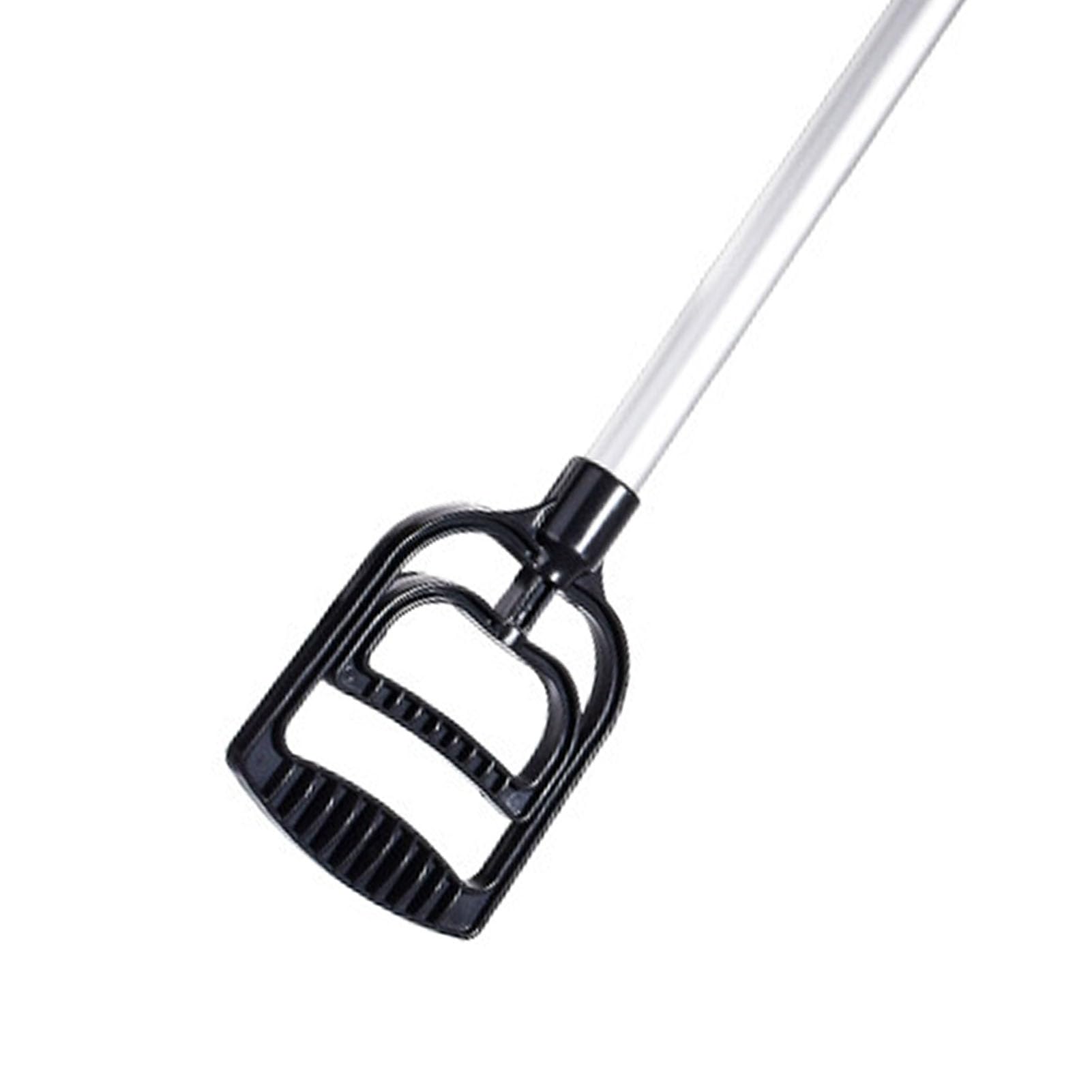 Paletta portatile con manico lungo, design compatto, grande calibro ad angolo di 85°, strumento per raccogliere la cacca del cane per prati e erba