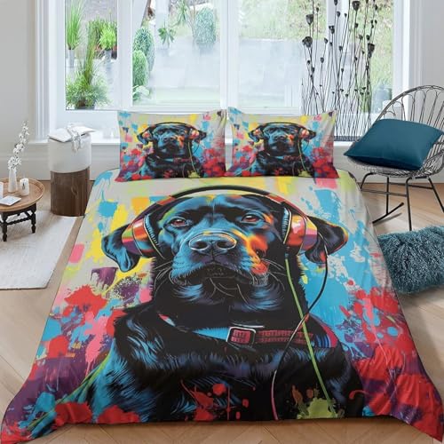 Parure de couette chien microfibre de qualité supérieure King 220x240cm - 4