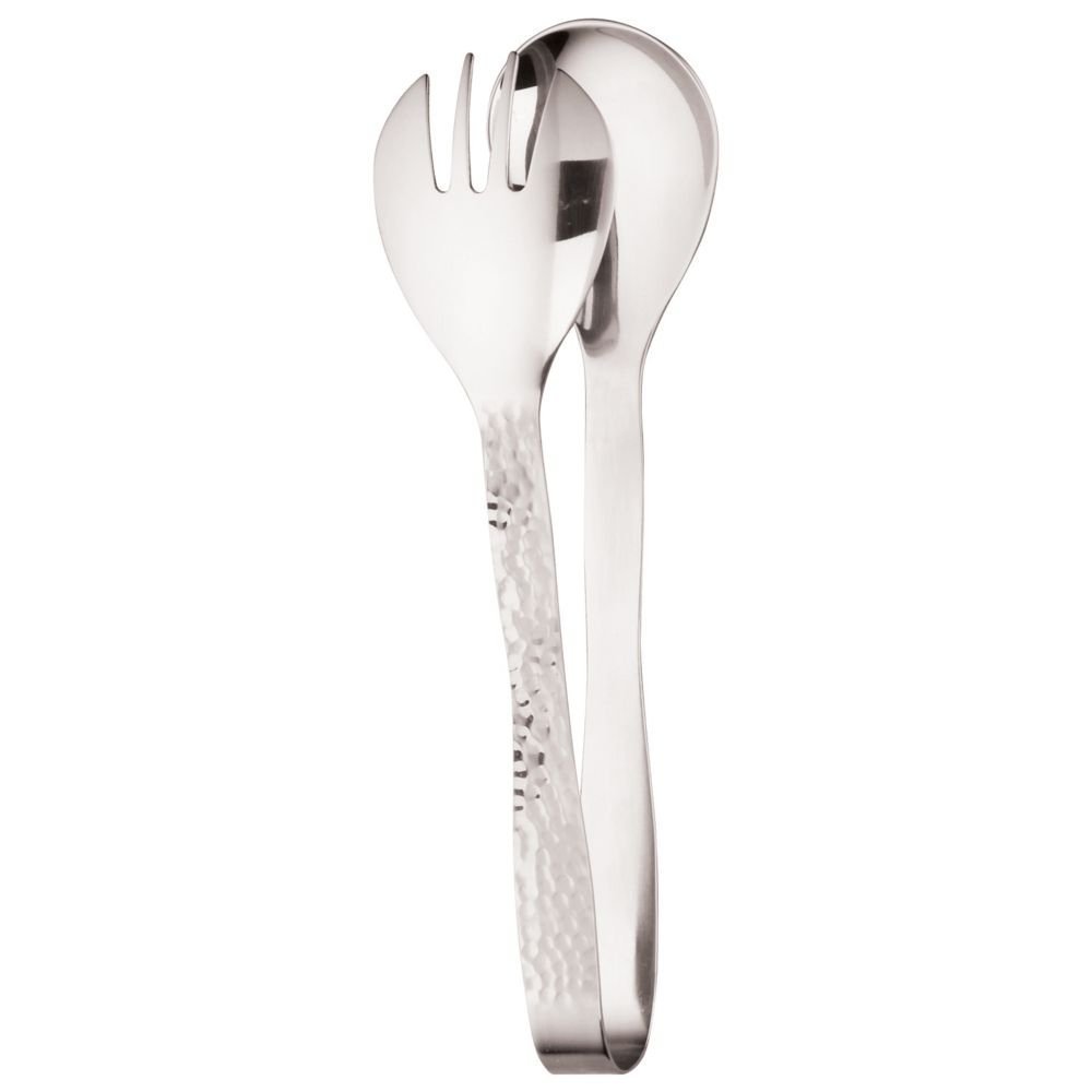 American Metalcraft HM8TNG Stainless Steel, Hammered Serving Tongs, 8" L , Silver