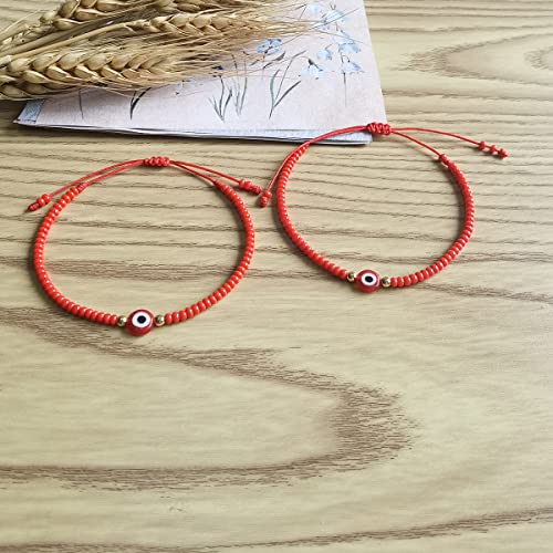 Vasperain 2Pack Red Evil Eye Bracelets for Women, Eye Bracelet for Protection for Women Men, Adjustable Mexican Ojo Bracelets for Men - Image 3