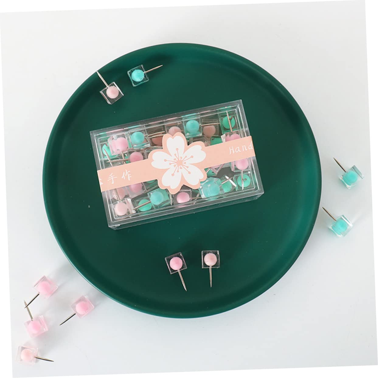 TEHAUX 200stücke Bunte Pushpins Quadratische Thumbtacks Für Pinnwand Fotowand Und Karten Weiche Farbenfrohe Reißnägel Praktischer Aufbewahrungsbox