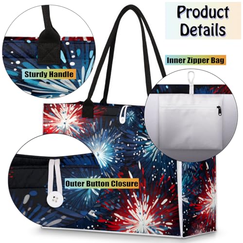 Fireworks Graffiti Tote Bag for Women Large Beach Bag Reusable Tote Bags for Work Travel Beach Shopping4