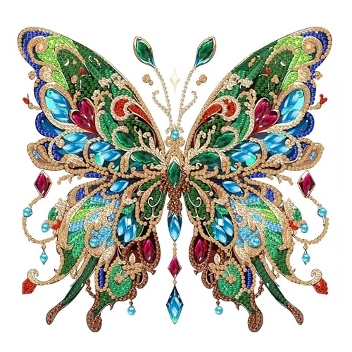 Aestalrcus Butterfly Diamond Art Kits for Adults Special Shape Diamond Painting DIY Gem Art Crystal Rhinestones for Gift Home Wall Decor 12x12 Inch