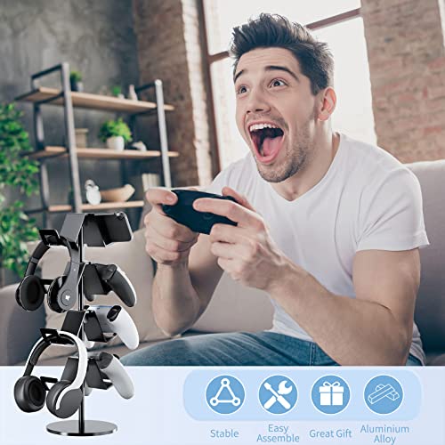 image for Karanava Controller Holder 4 Tier,Headphone Stand - Adjustable Control