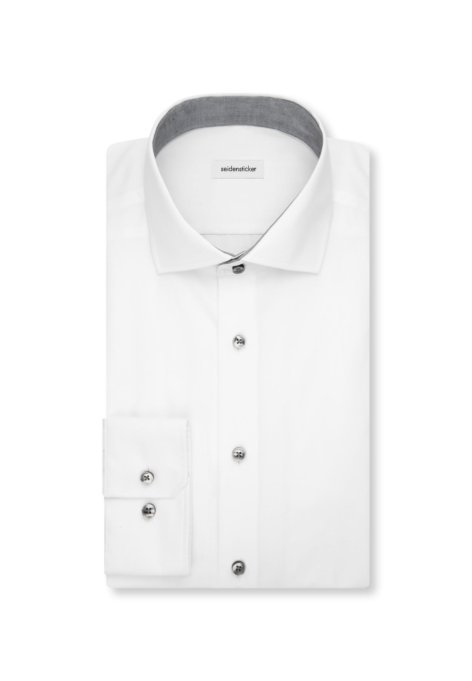 Seidensticker Męska koszula Slim Fit z długim rękawem, popelina, koszulki, biała, 40