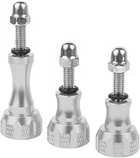 NovelGoal CNC Aluminum Long Short Thumb 3pcs Knob Bolt Nut Adapter Screws Compatible with GoPro Hero 8 7 6 5 4 Connector (Green1)