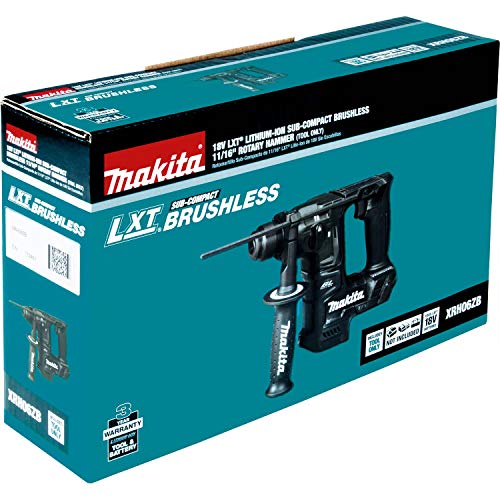 Makita XRH06ZB 18V Lxt Lithium-Ion Sub-Compact Brushless Cordless 11/16 Inch Rotary Hammer thumb #7