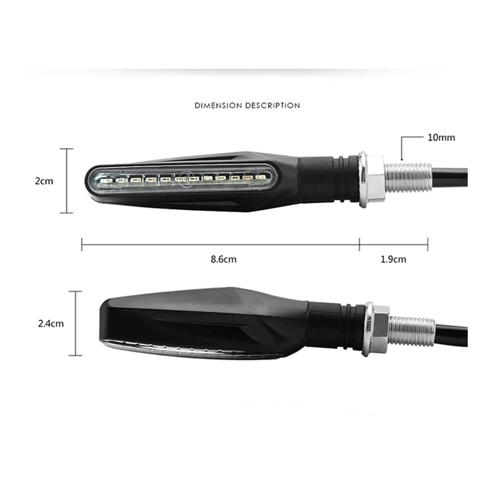 Luz Intermitente para Motocicleta 2835SMD, 12 V, 12 LED, para Tuning De Motocicletas Garupa Virago 535, Homologada. Luces indicadoras Motocicleta