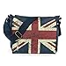 Produktbild DrachenLeder Robin Ruth Union Jack Umhängetasche blau mehrfarbig matt Canvas OTG200R Canvas Umhängetasche