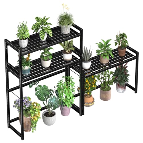 Ekisemio ET-501-BK 3-Tier Plant Stand Outdoor Indoor Waterproof thumb #1