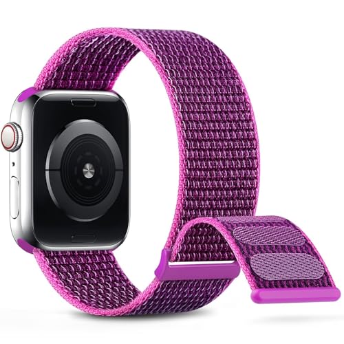 BNCXMO Nylon Sport Band compatible con banda 38 mm 40 mm 41 mm 42 mm 44 mm 45 mm Women Men Correa trenzada Compatible para iWatch Series 8/8/7/6/5/4/3/2 SE