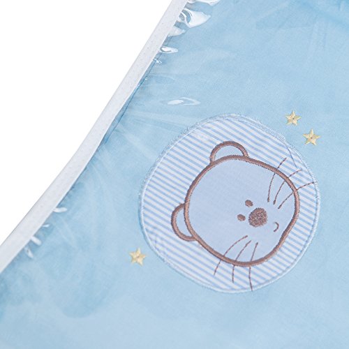 Trocador Bordados, Papi Textil, Azul, 70Cmx40Cmx13Cm