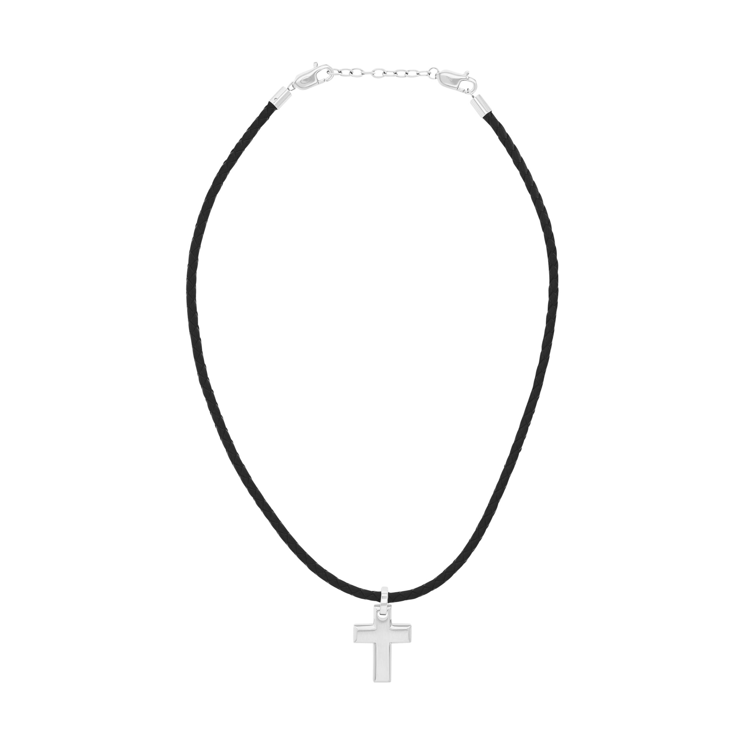Tom Tailor Kette mit Anhänger für Herren, Edelstahl, 47+5 cm, silber, Kreuz-Anhänger, Geschenkidee, Halsschmuck, Herrenschmuck, 2100699
