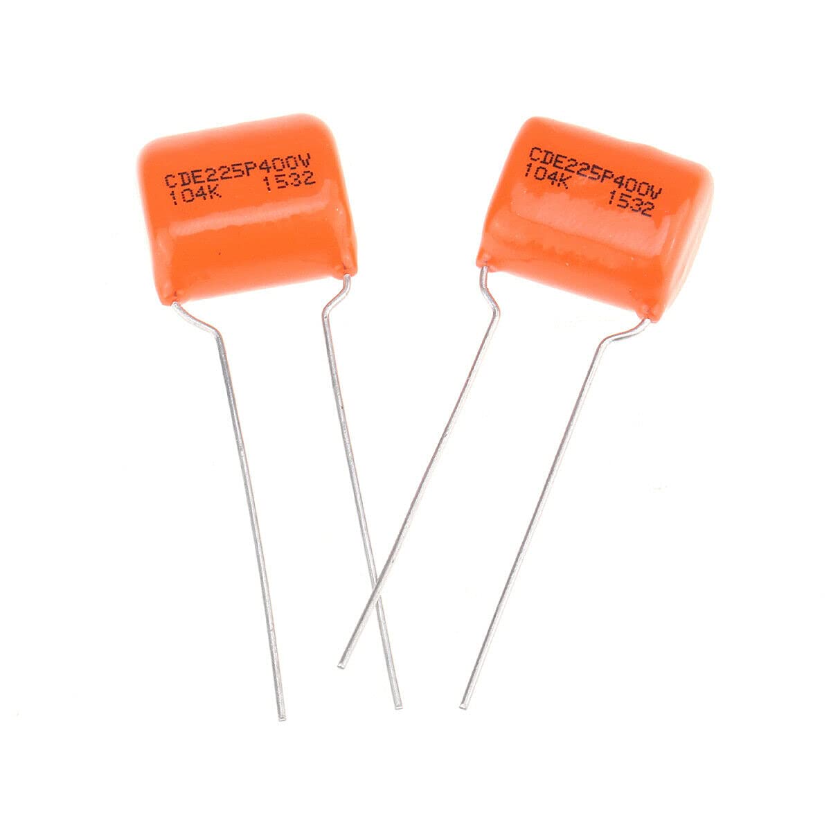 Guitar Parts for CDE 2Pcs Sprague Guitar Bass Orange Capacitor Tone Cap .1uF 225P 104K 400V