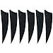 ZSHJGJR 50pcs 3" 4" 5” Shield Cut Archery Fletches Arrow Feathers Turkey Feather Right/Left Wing for DIY Hunting Arrows Accessories (Right Wing, Black, 5 Inch)