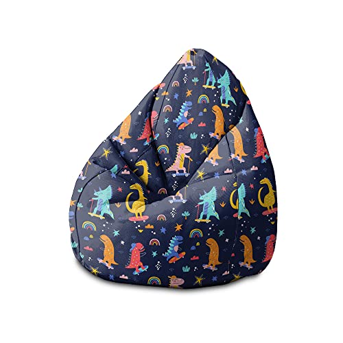 DreamRoots Sitzsack Kinder mit füllung - Bodenkissen Kinderzimmer 70 x 70...