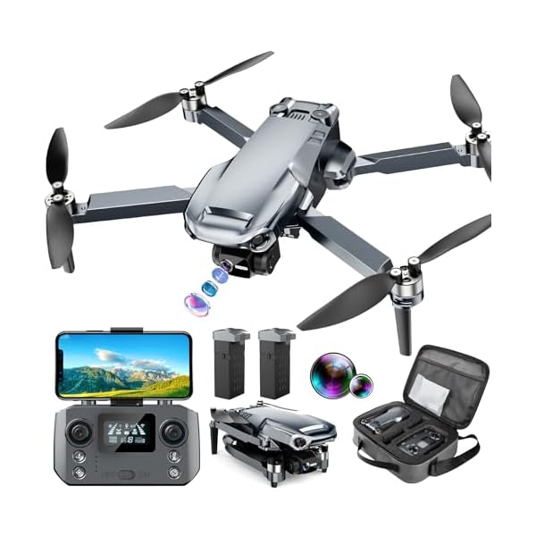 Drone with 4K Camera RC Quadcopter for Adults, 1640ft Long Range Video Transmission, 3-Axis Gimbal, 46Mins Flight Time GPS Auto Return and Follow Me, Circle Fly, Waypoint Fly, Altitude Hold