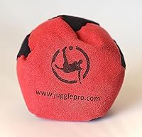 Juggle Pro Footbag RED Turtle – Handgenähter 2-Panel hackisack Ball– Aus Amara Ultra Wildleder – Gefüllt mit EPS-Kunststoffperlen – Für Freestyle Kicks & Stalls