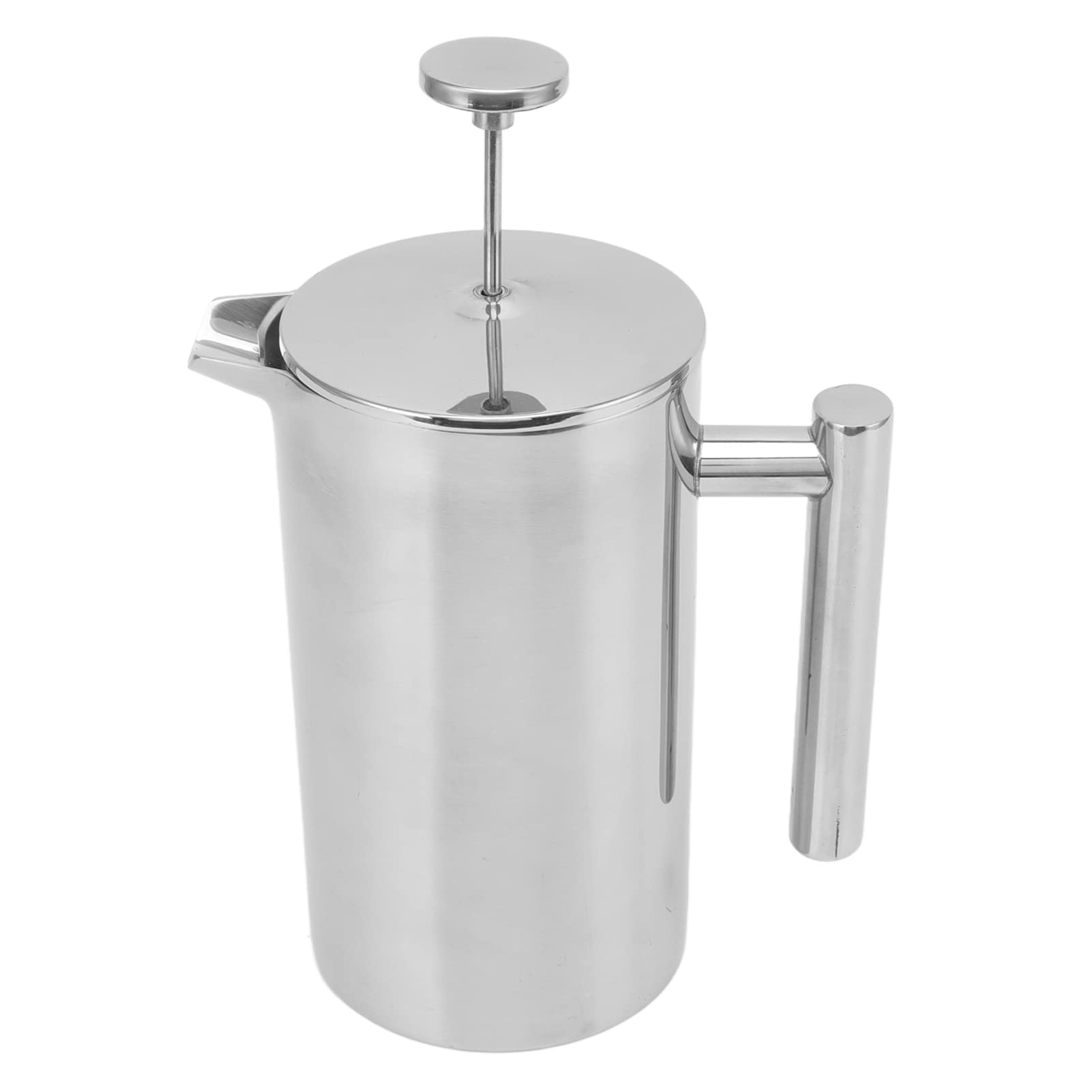 Cafetera de prensa francesa, tetera de doble pared de acero inoxidable 304, prensa de café hecha a mano, con pantalla de filtro, para acampar y viajar al aire libre (800ml)