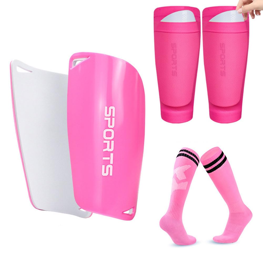 Calcio Scaldamuscoli Calzettoni Set 3 pezzi Parastinchi Calcio Bambino Calzini da Calcio Sockliner per Adulti Bambini Ragazzi Ragazze