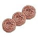 Emiif 3 Pack Copper Wire Cleaning Ball Set Industrial Nozzle Scrubber Kitchen Scourer