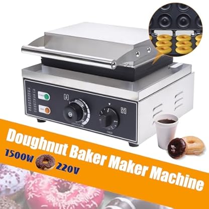 PUDLOR Kommerzielle Doughnut Waffel Maker, 1500W 12 Löcher Elektrische Doughnut Baker Maker Machine Antihaft Waffelmaschine, für Bäckereien Restaurants Commissaries Kantinen – Bild 7