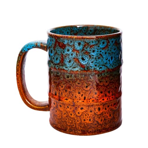 hengshukeji Beer Mugs-Coffee Mug,Large Ceramics Coffee Mugs,600ml/20oz,Extra Large Tea and Coffee Cup for Office and Home,Microwave and Dishwasher Safe (Red)